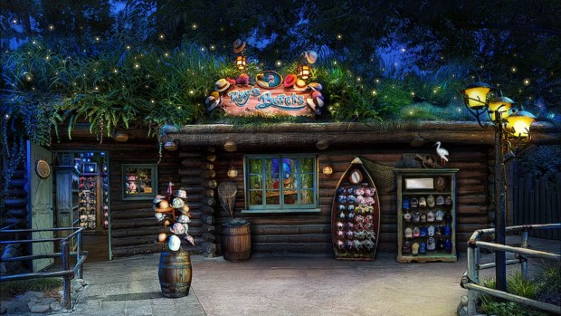 Concept art of Ray's Berets retail shop in Critter Country at Disneyland. (Courtesy of Disneyland)