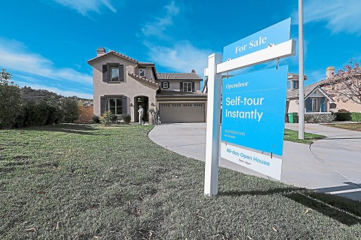 A two-story house in Murrieta is one of the first homes Opendoor bought after moving into the Inland Empire in 2018.
(Photo by Frank Bellino, contributing photographer)
