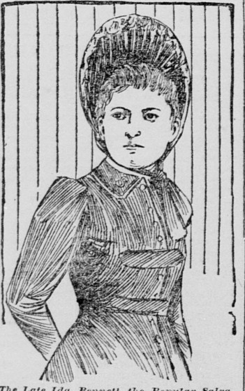 A sketch from the San Francisco Call published May 7, 1893, shows Ida May Bennett. (Courtesy of Nick Cataldo)