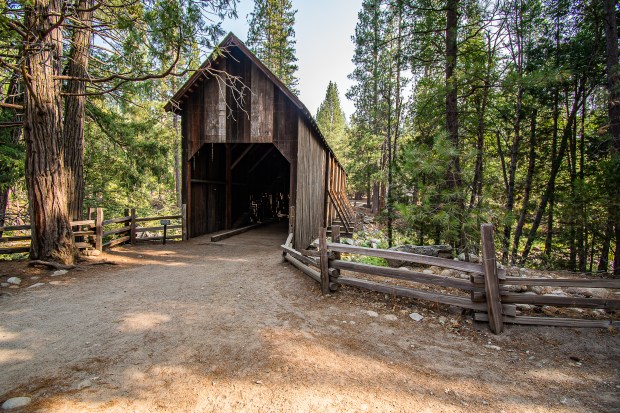 The covered bridge at Yosemite History Center in Wawona is just one of the many architectural gems from Yosemite's early history. Photo: Tony McDaniel